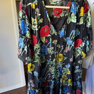 Alice and Olivia Floral Black Dress